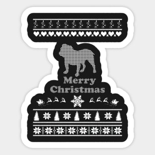 Merry Christmas Dog Sticker